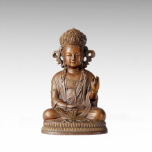 Buddha Statue Korean Avalokitesvara Bronze Sculpture Tpfx-068